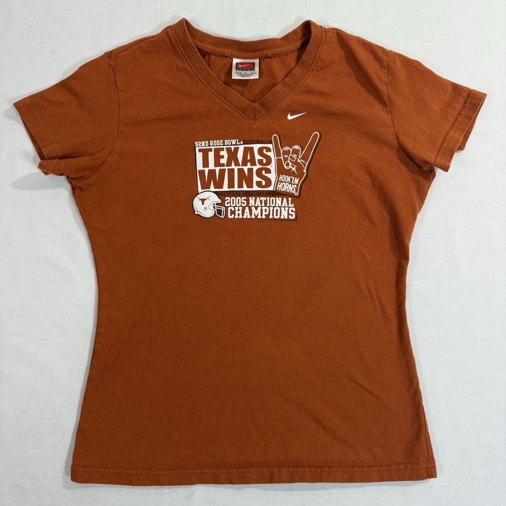 Women's University of Texas Austin Longhorns T-Shirt Football Champions Sz M